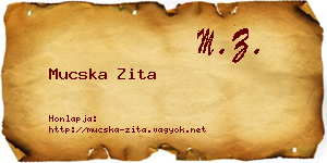 Mucska Zita névjegykártya